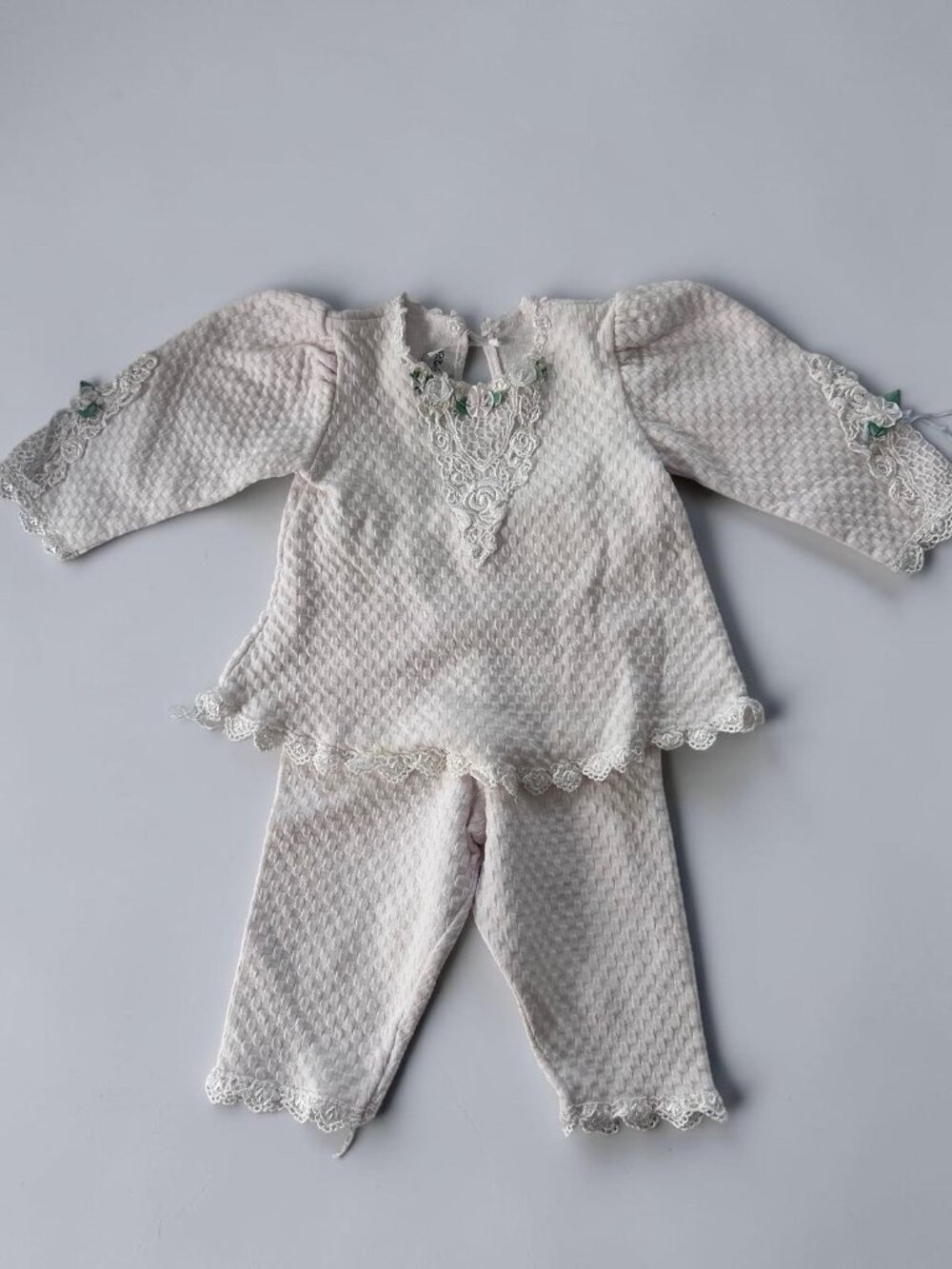 ✨ Vintage Baby Beau & Belle Lace Two-Piece Set ✨